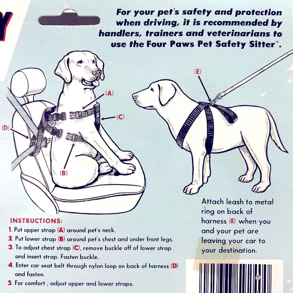 four paws car harness